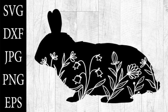 Download Floral Farm Animals Silhouettes SVG EPS - Premium Resources