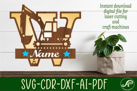 Download Digger Capital Monogram Letter W SVG - Premium Resources