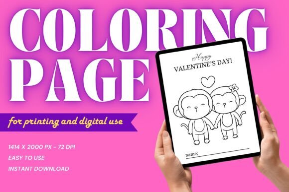 Download Cute Monkeys Coloring Page Printable - Monkeys Collection