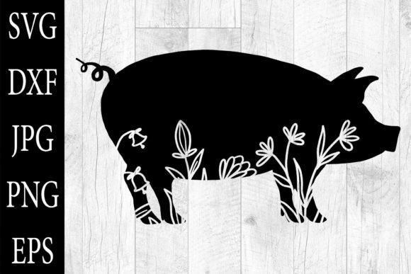 Download Floral Farm Animals Silhouettes SVG EPS - Premium Bundle