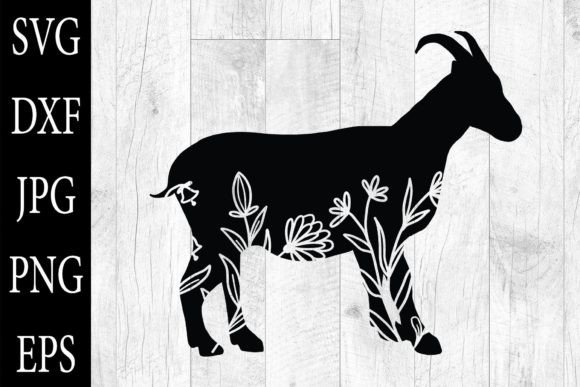 Download Floral Farm Animals Silhouettes SVG EPS - Premium Resources